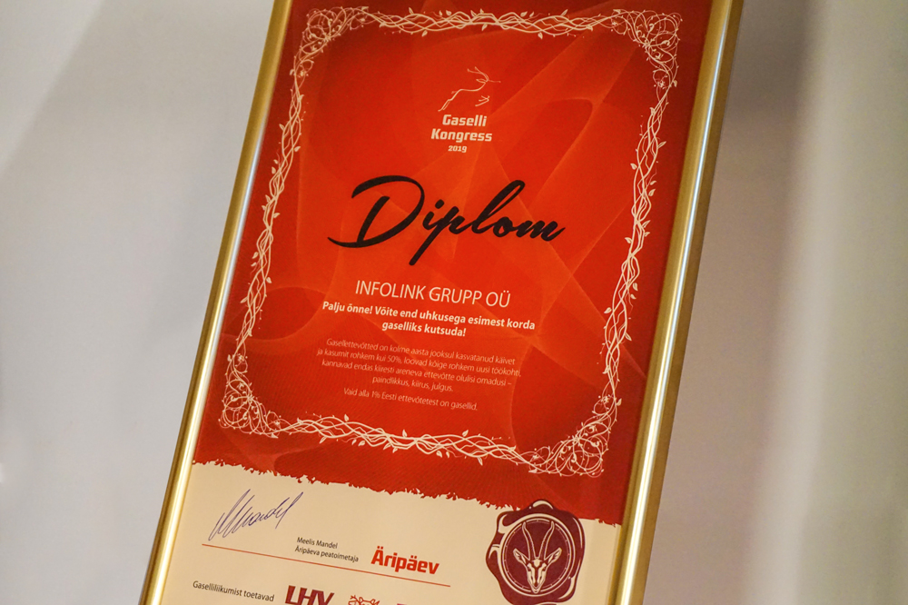 Netiabi (Infolink Grupp OÜ) was recognized as the ‘Estonian Gazelle Company of 2019’